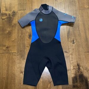 Nwt Youth Body Glove Short‎ Wetsuit Blue Black M 12 Spring suit